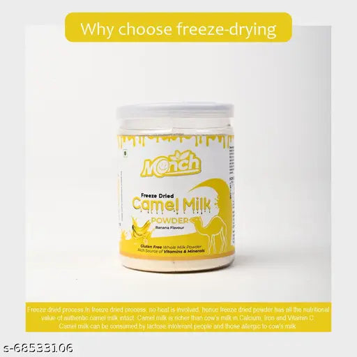 Monch Camel Milk Powder - Camel Milk Powder For Height Growth - Freeze Dried, Mango Flavoured (50g, Pack of 1)