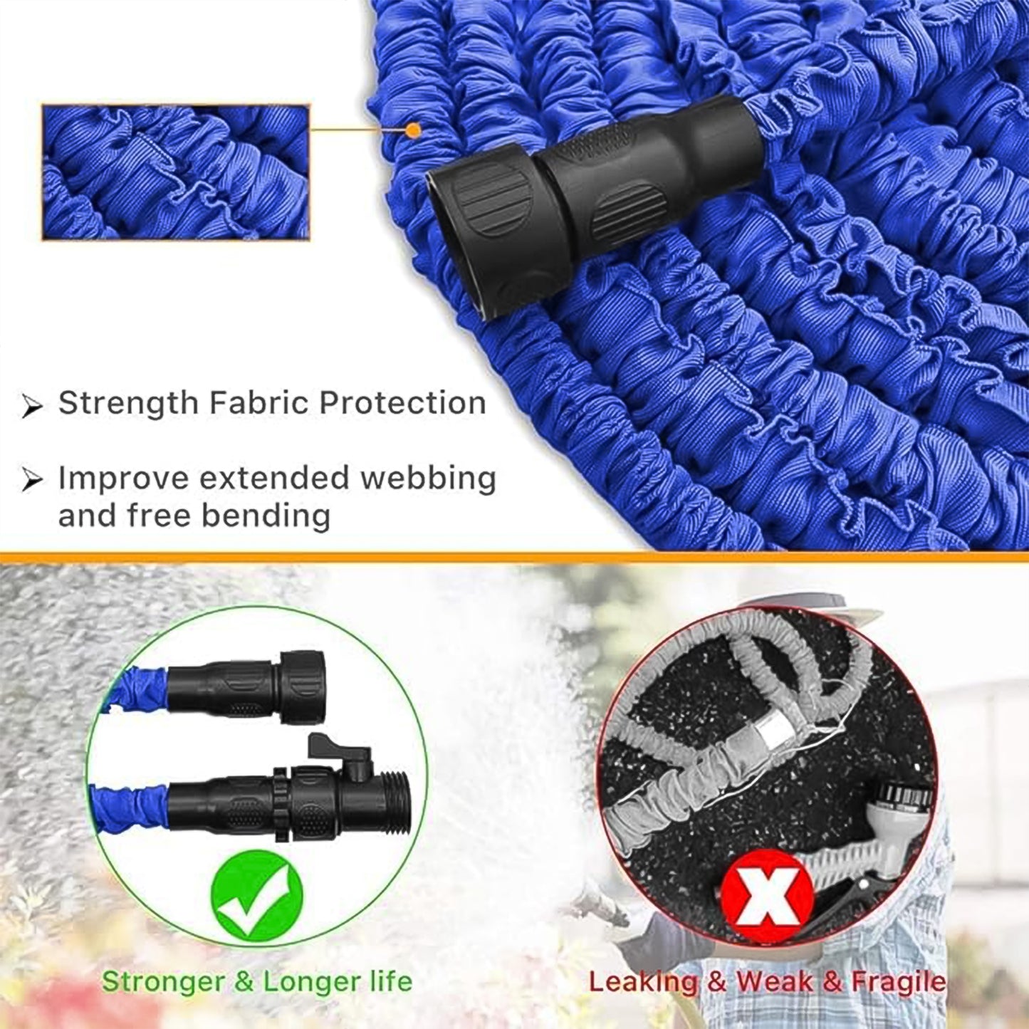 Expandable Magic Garden Hose With Spray Gun Approx 4 Metre Pipe (1 Set Mix Color) - Springkart
