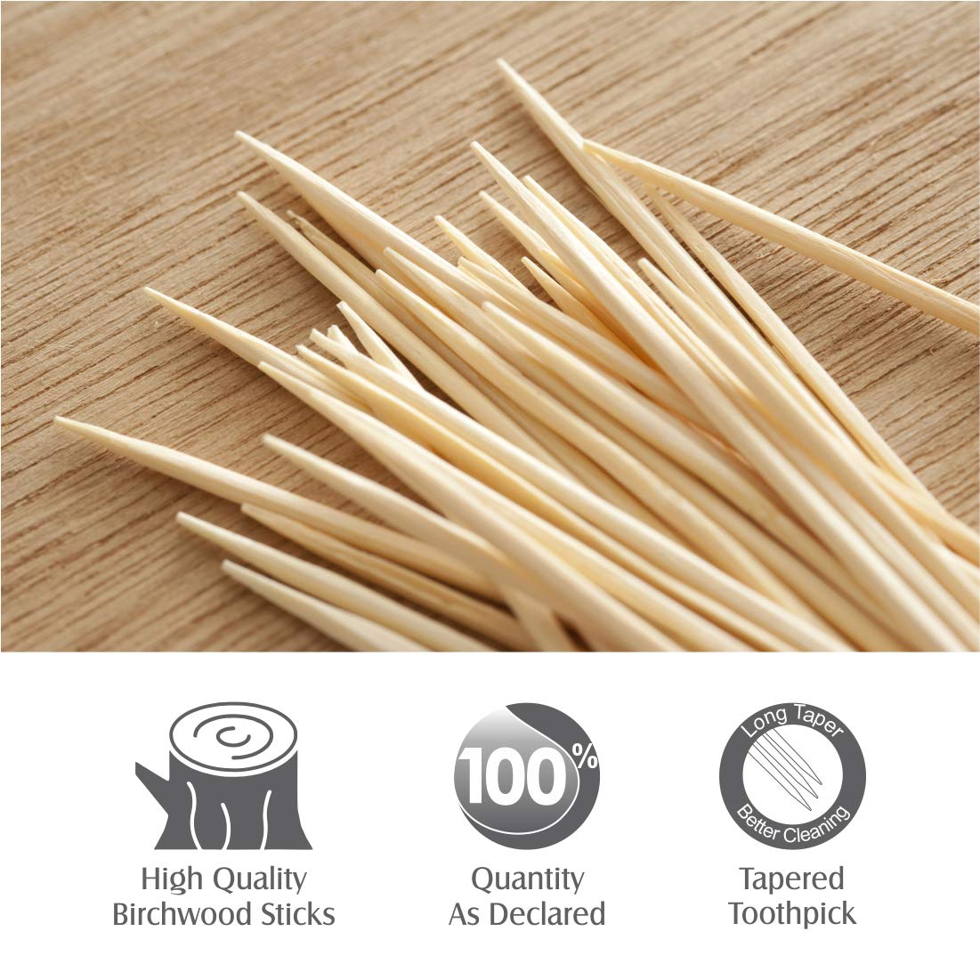 Wooden Toothpicks With Dispenser Box - Springkart