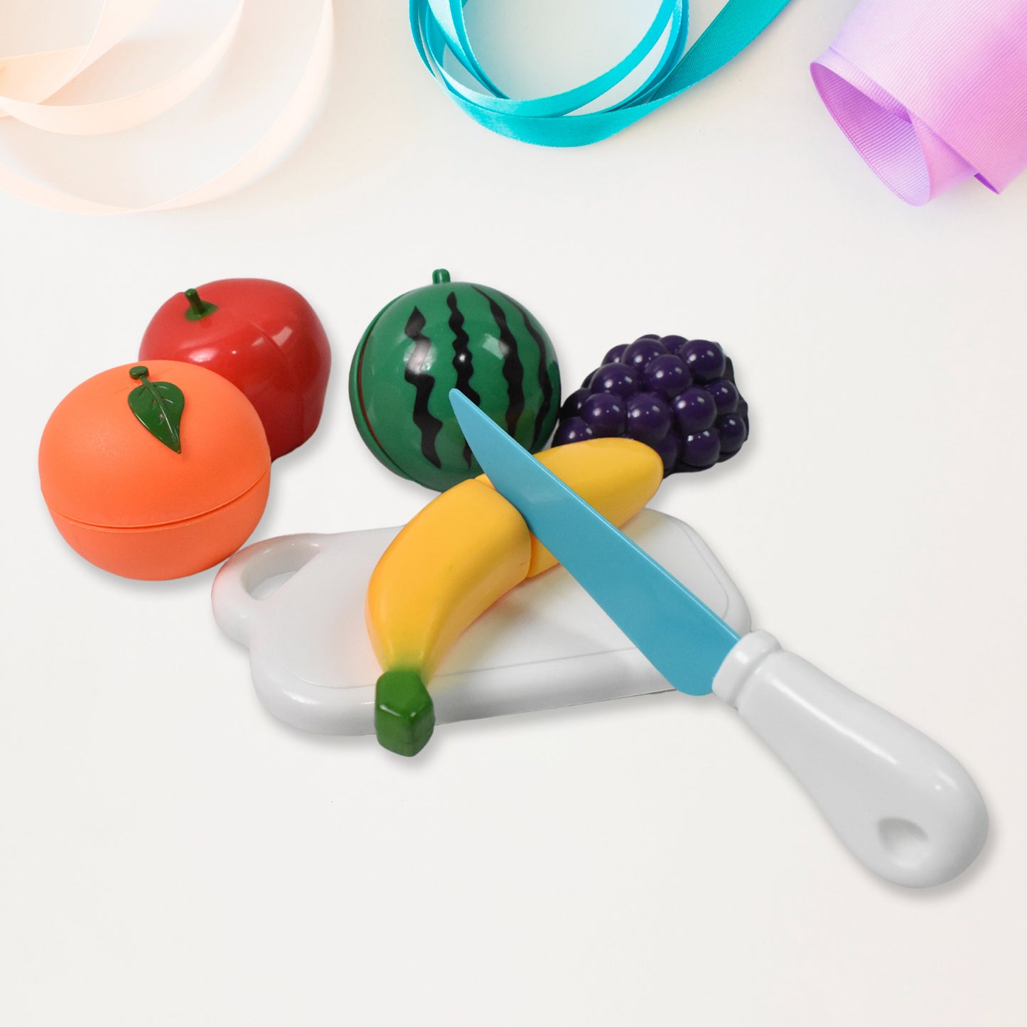 Realistic Sliceable Fruits Cutting Play Toy Set (7 Pcs Set) - Springkart