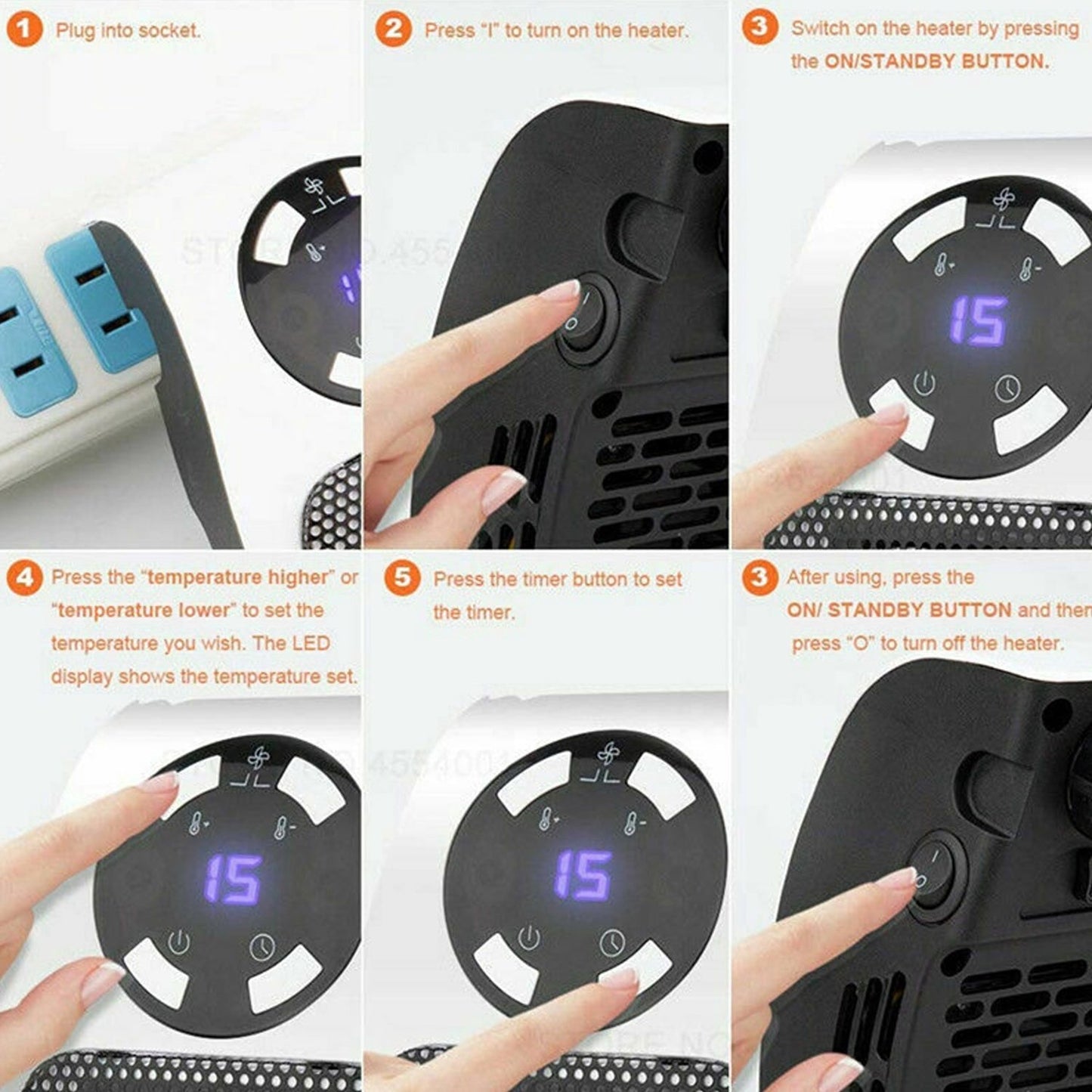 6033 Portable Electric Heater Mini Fan Heater Desktop Household - Springkart