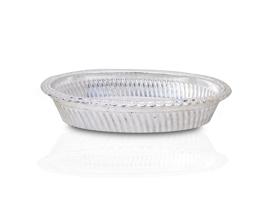 Multipurpose Royal Design Oval Silver Gift Tray - Springkart