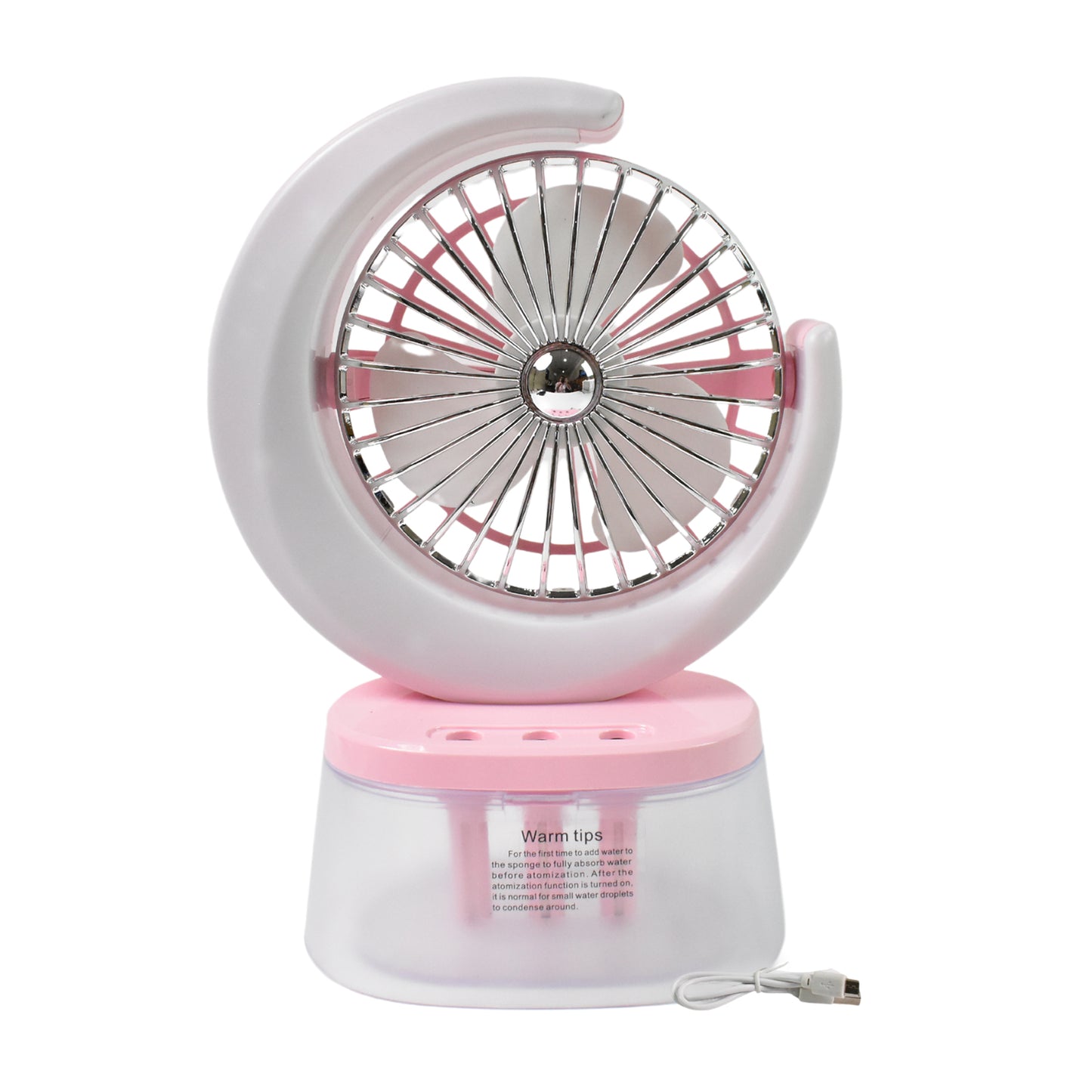 Desktop Fan - Camping Fan With Led Light Portable Humidifying Fan (1 Pc Plug Play Fan) - Springkart