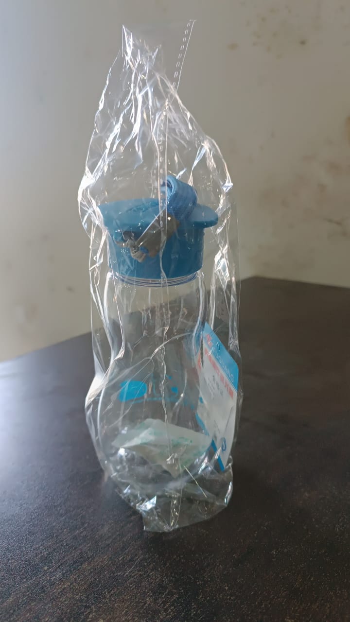 Transparent Travel Portable Water Bottle With Carry Straps (280 Ml 1 Pc) - Springkart