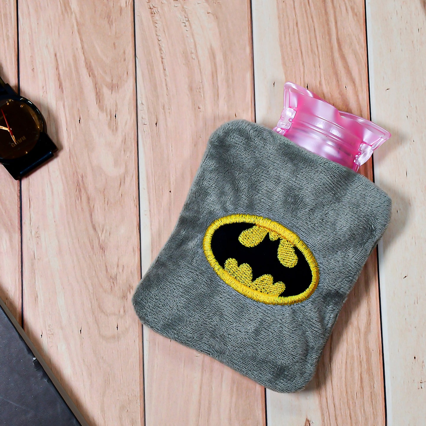 6505 Batman Small Hot Water Bag With Cover For Pain Relief Neck Shoulder Pain And Hand Feet Warmer Menstrual Cramps. - Springkart