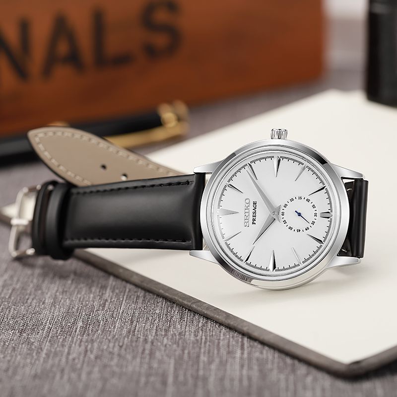 Seiko PRESAGE chronograph watches for men leather strap - Springkart
