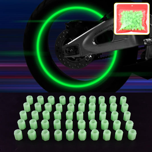Tyre Valve Caps Luminous Glow Car Tire Valve Cap Covers Vaal Cap (100 Pcs Set) - Springkart