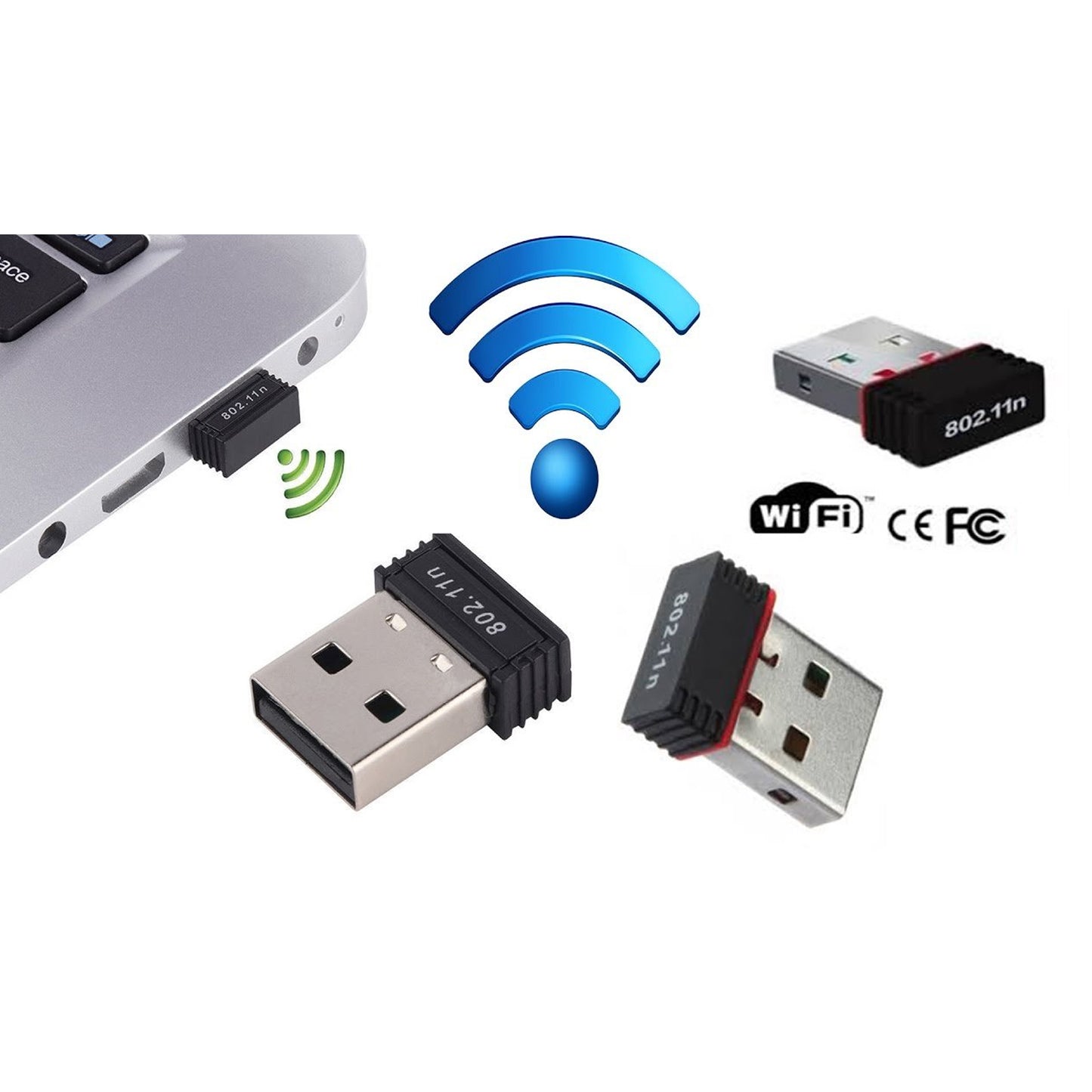 7224 Wi-fi Receiver Wireless Mini Wi-fi Network Adapter With With Driver Cd For Computer Laptop And Etc Device Use - Springkart
