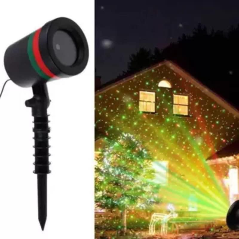 7350 Star Fairy Motion Laser Lights Projector For Garden Lawn Landscape Outdoor Indoor Home Office Diwali Christmas Navratri Decorative Light Party (No Remote Button Multicolour) - Springkart