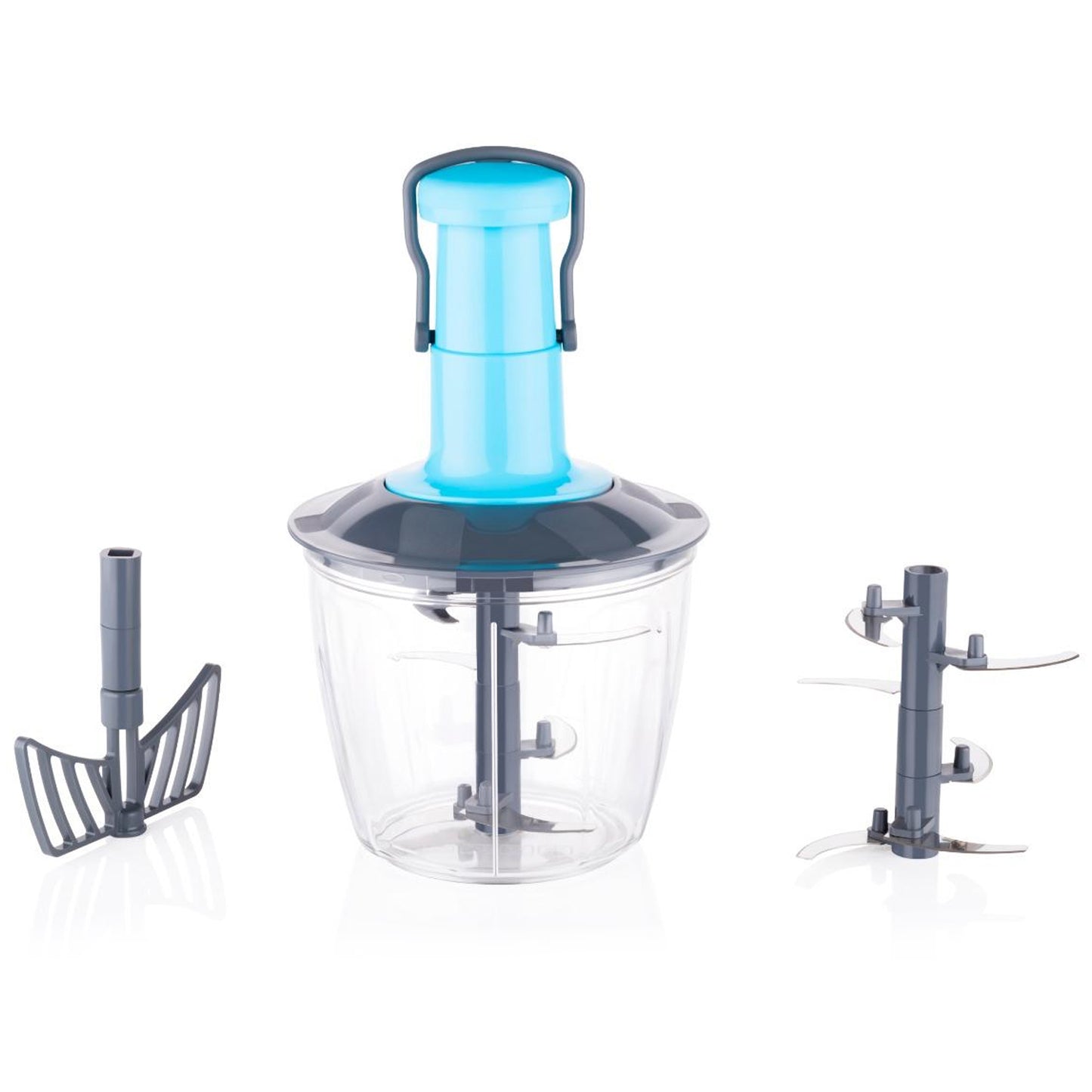 6 Blades Manual Hand-press Vegetable Chopper (1100 Ml) - Springkart