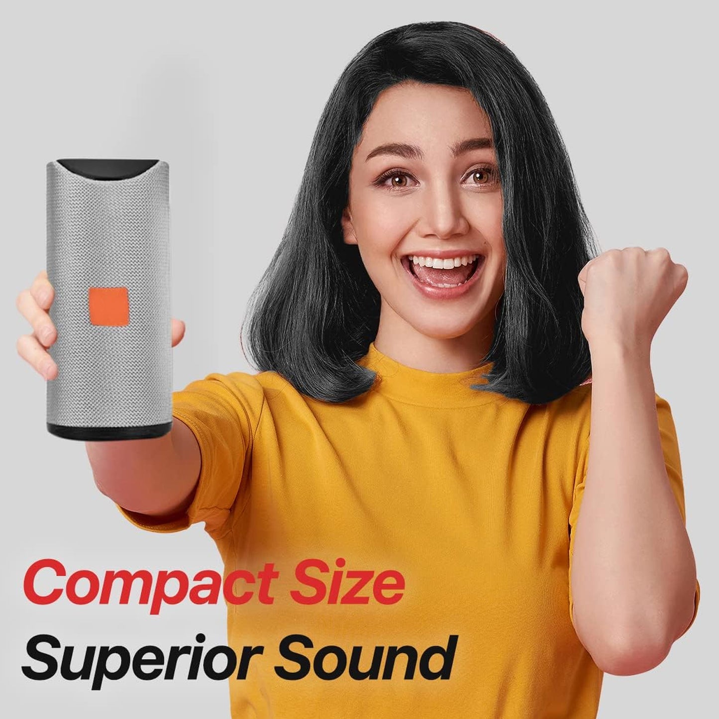 1282 Portablerechargeable Waterproof Splashproof Wireless High Sound Bluetooth Speaker - Springkart
