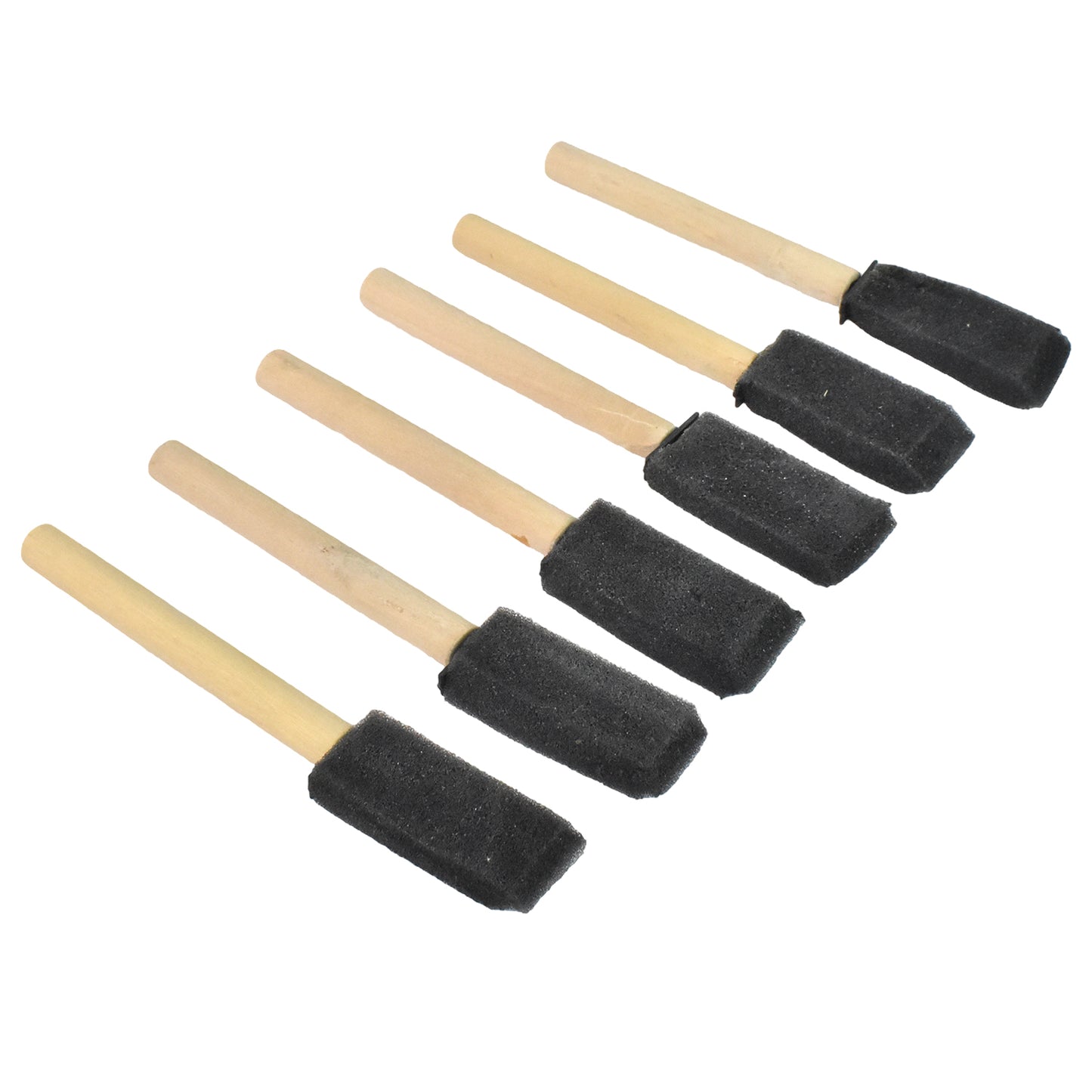 Multipurpose Sponge Brushes For Painting With Wooden Handles (6 Pcs Set) - Springkart