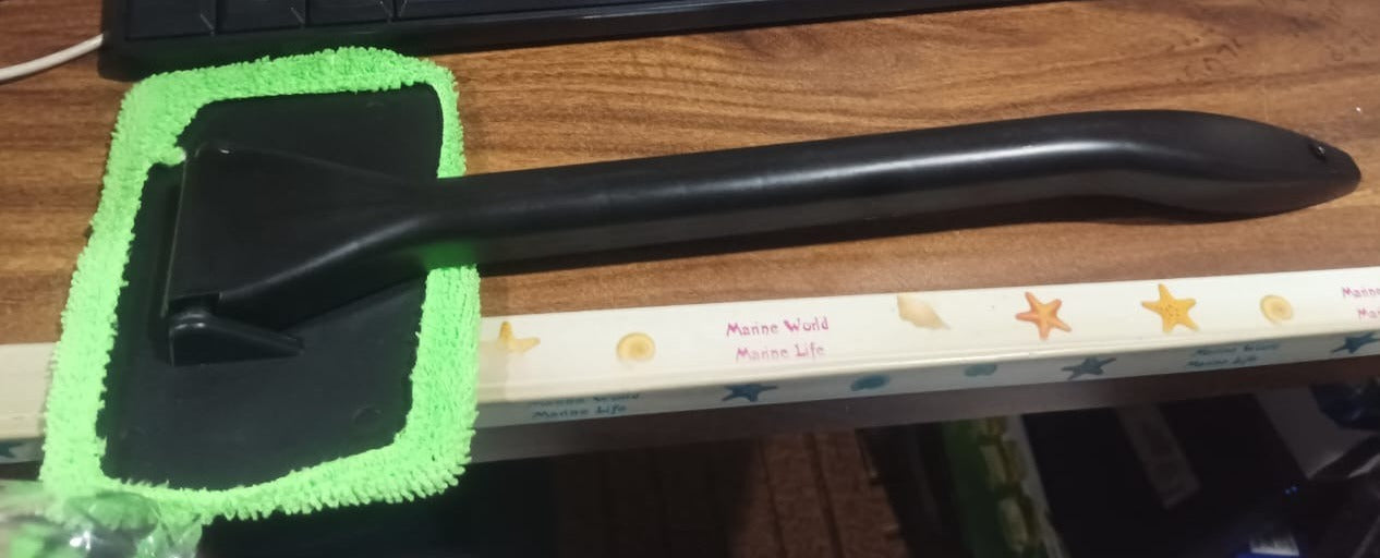 Windshield Clean Car Glass Cleaner Wiper With Microfiber Cloth (1 Pc 38 Cm Long) - Springkart