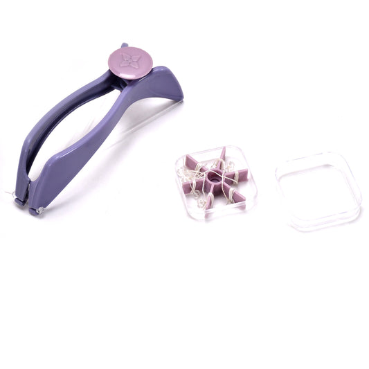 1419 Slique Painless Eyebrow Upper Lips Face And Body Hair Removal Threading Manual Tweezer Machine Shaver System Kit - Springkart