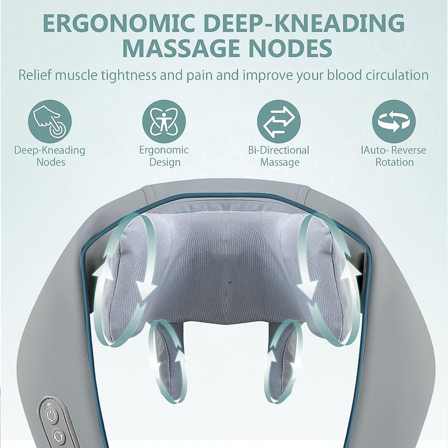 Neck Shoulder Massagers With Heat Electric Rechargeable (1 Pc) - Springkart