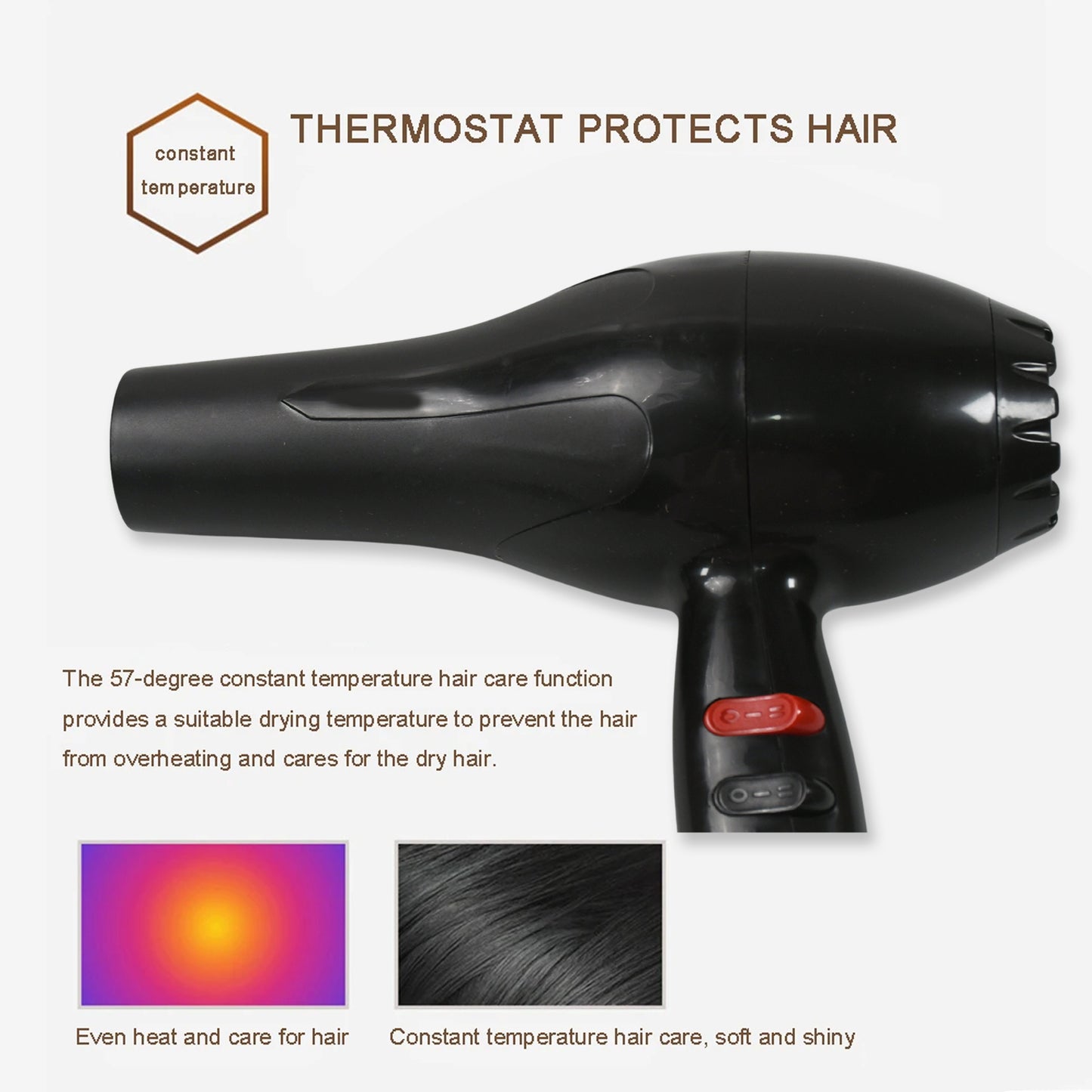 13025 Professional Multi Purpose Hair Dryer Salon Hair Dryer 2 Speed Settingsfor Women And Men (1800 Watts) - Springkart