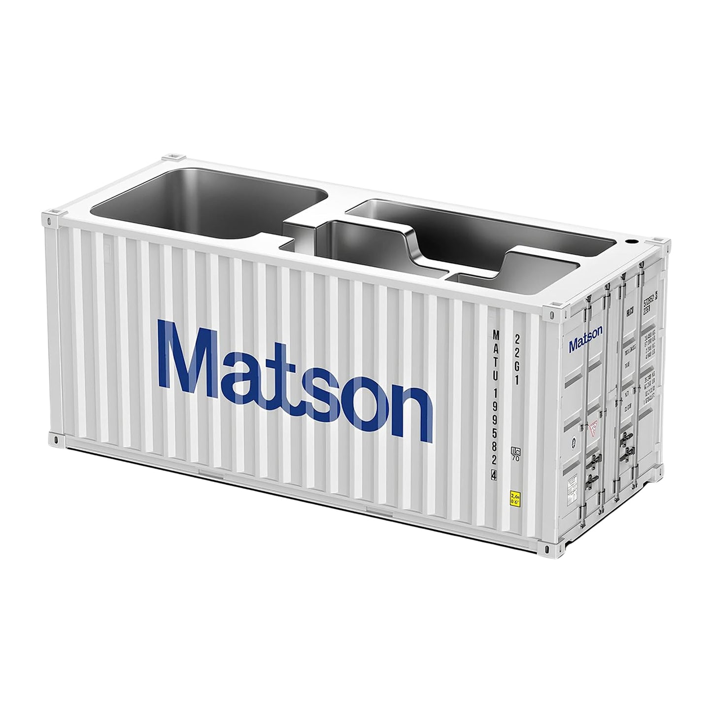 Container-style Multi-compartment Desk Organizer (1 Pc)