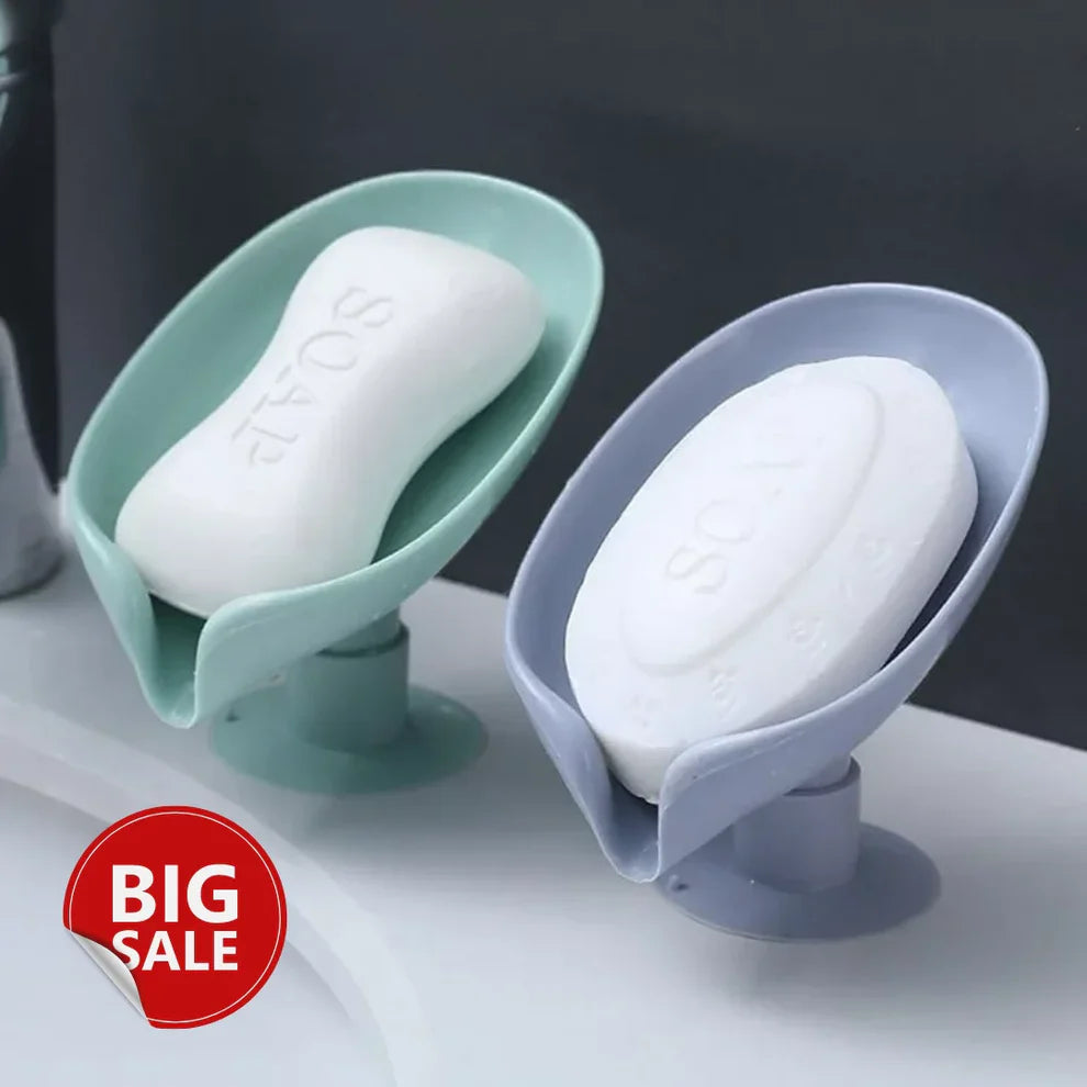 Suction Drain Soap Tray, Soap Holder Stand Soap Dish Holder Soap Box 2 Piece - Springkart