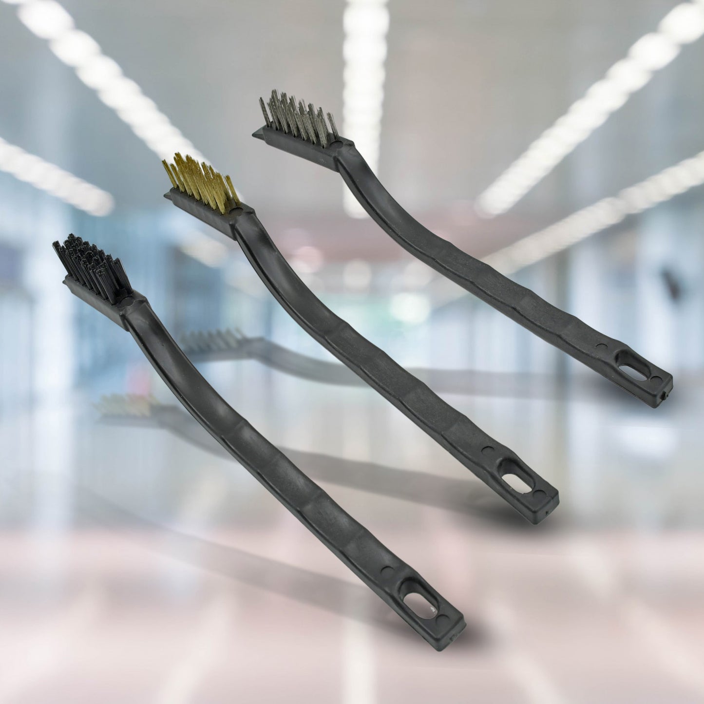 244 -3pcs Mini Wire Brush Set (Steelnylonbrass Brush) - Springkart