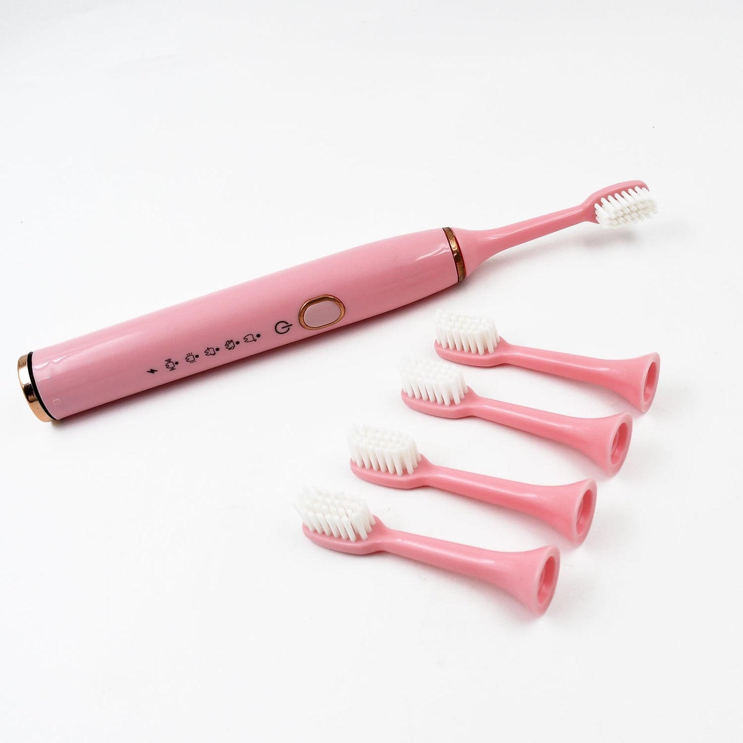 Adult Waterproof Electric Toothbrush With Extra 4 Toothbrush Head (1 Pc Usb Charging Operated Mix Colour)
