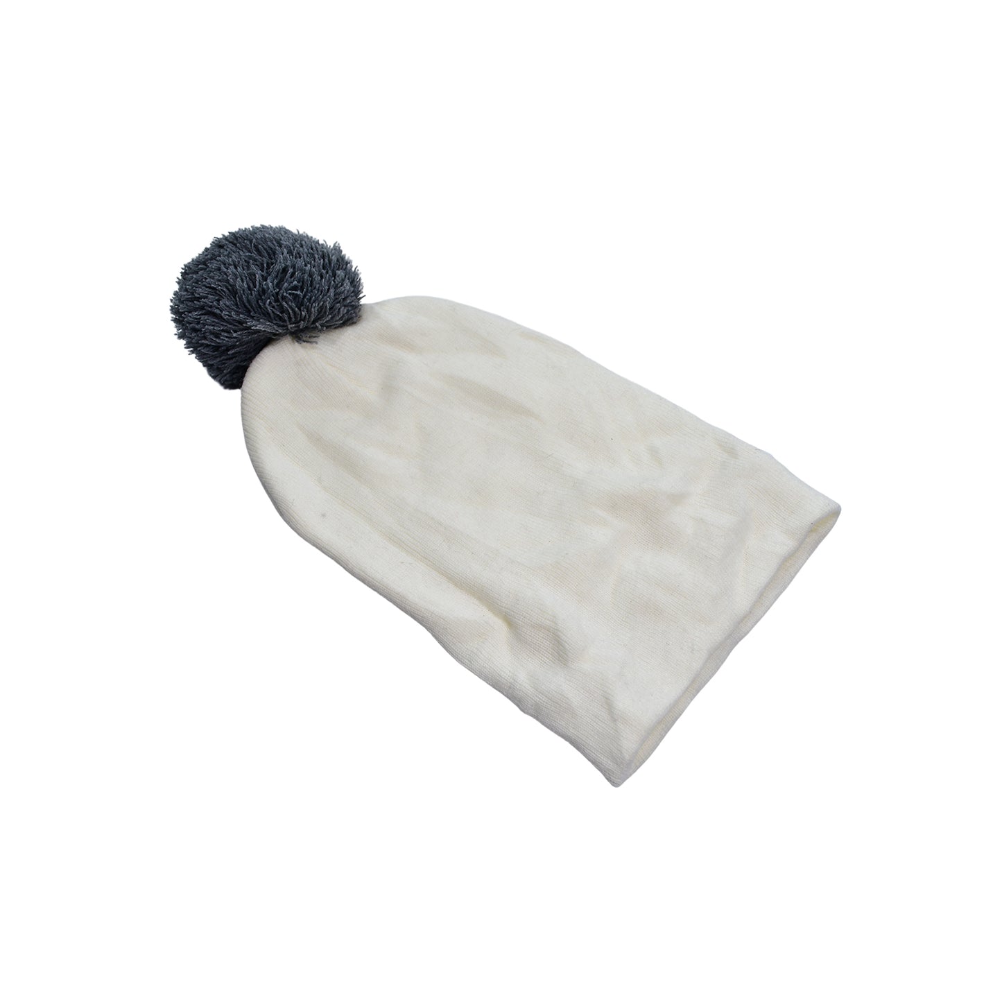 6340 Mens And Womens Skull Slouchy Winter Woolen Knitted Black Inside Fur Beanie Cap. - Springkart
