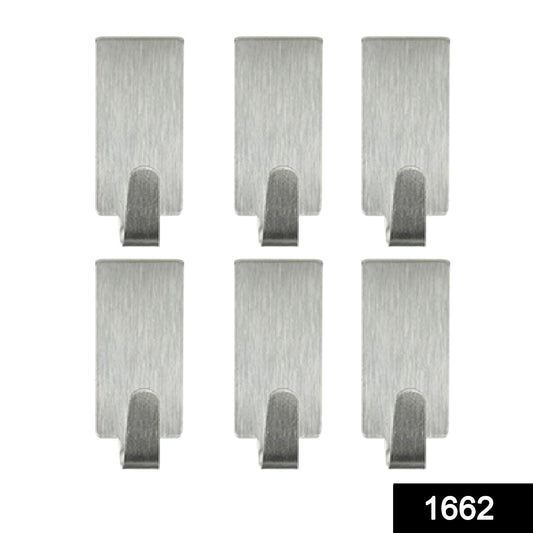 Heavy Duty Self Adhesive Hook Sticky (Pack of 6) - Springkart