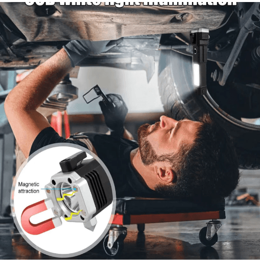 Portable Rechargeable Torch LED Flashlight Long Distance Beam Range with Power Bank - Springkart