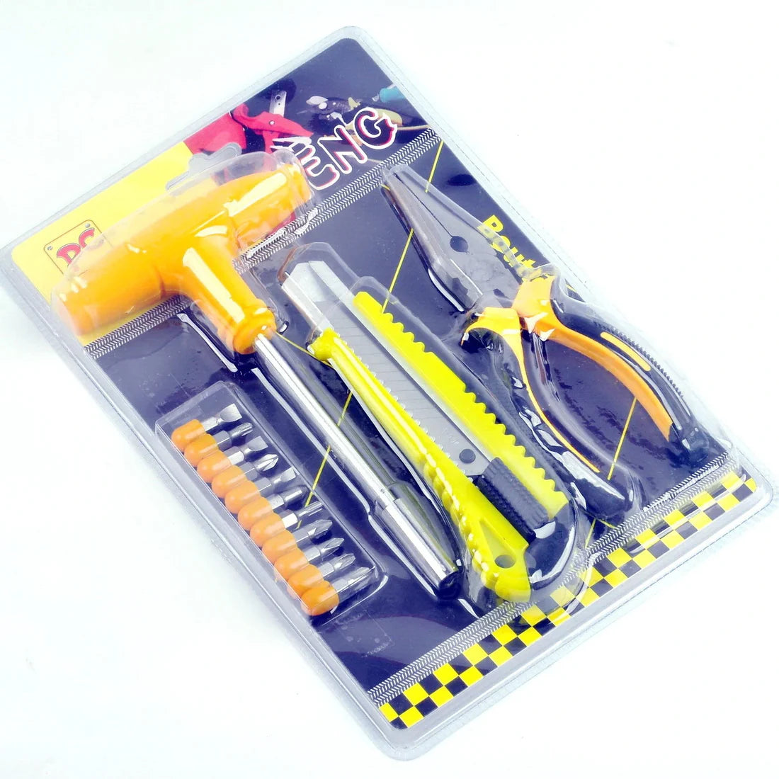 Multipurpose T-Shape Handle Screwdriver Bits Set with Cutter, Piller Repairing Hardware Tool Kit