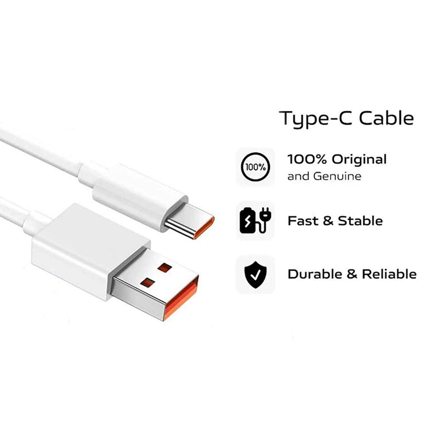 Type C Data Cable Fast Charging Cable (1 Mtr. 1 Pc) - Springkart
