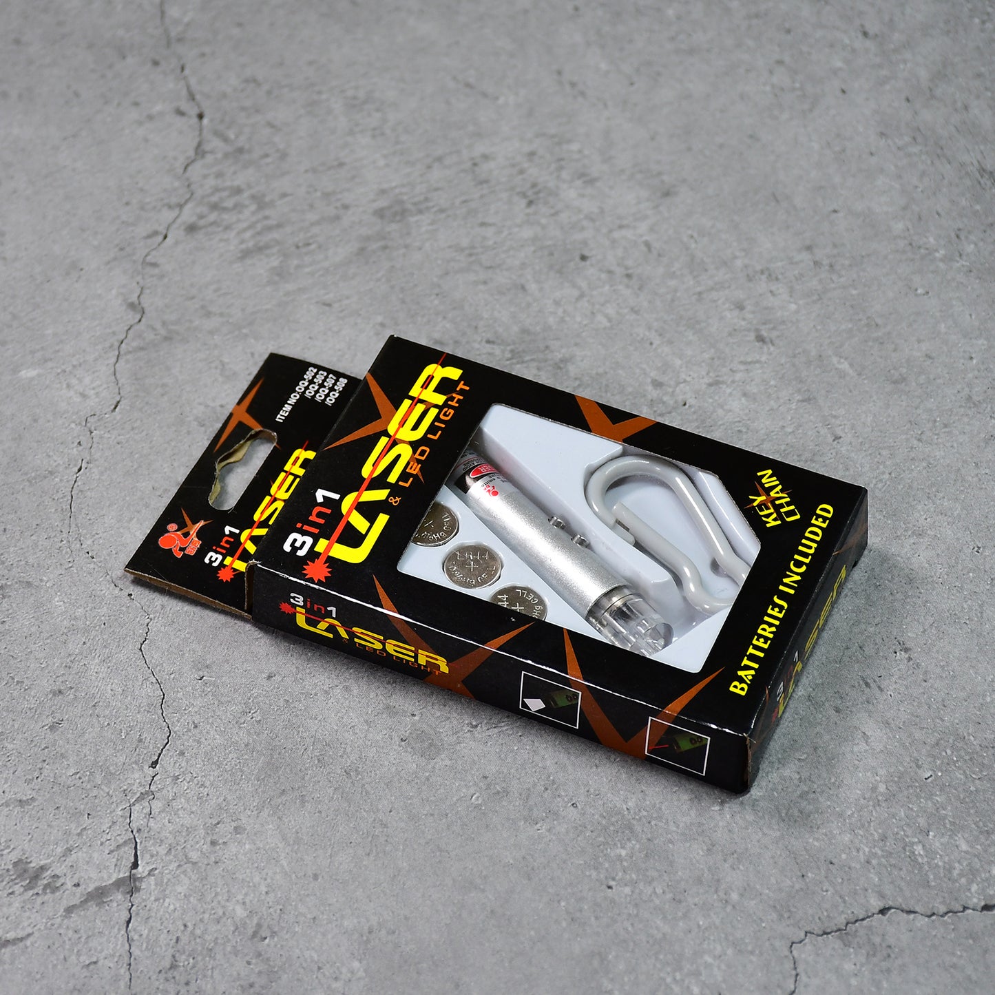 6427 3 In1 Laser Light Led Flashlight + Torch Keychain + Laser Pointer - Springkart