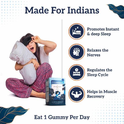 Sleep and Memory Gummy - Melatonin 5mg and Ashwagandha Supplement - Springkart