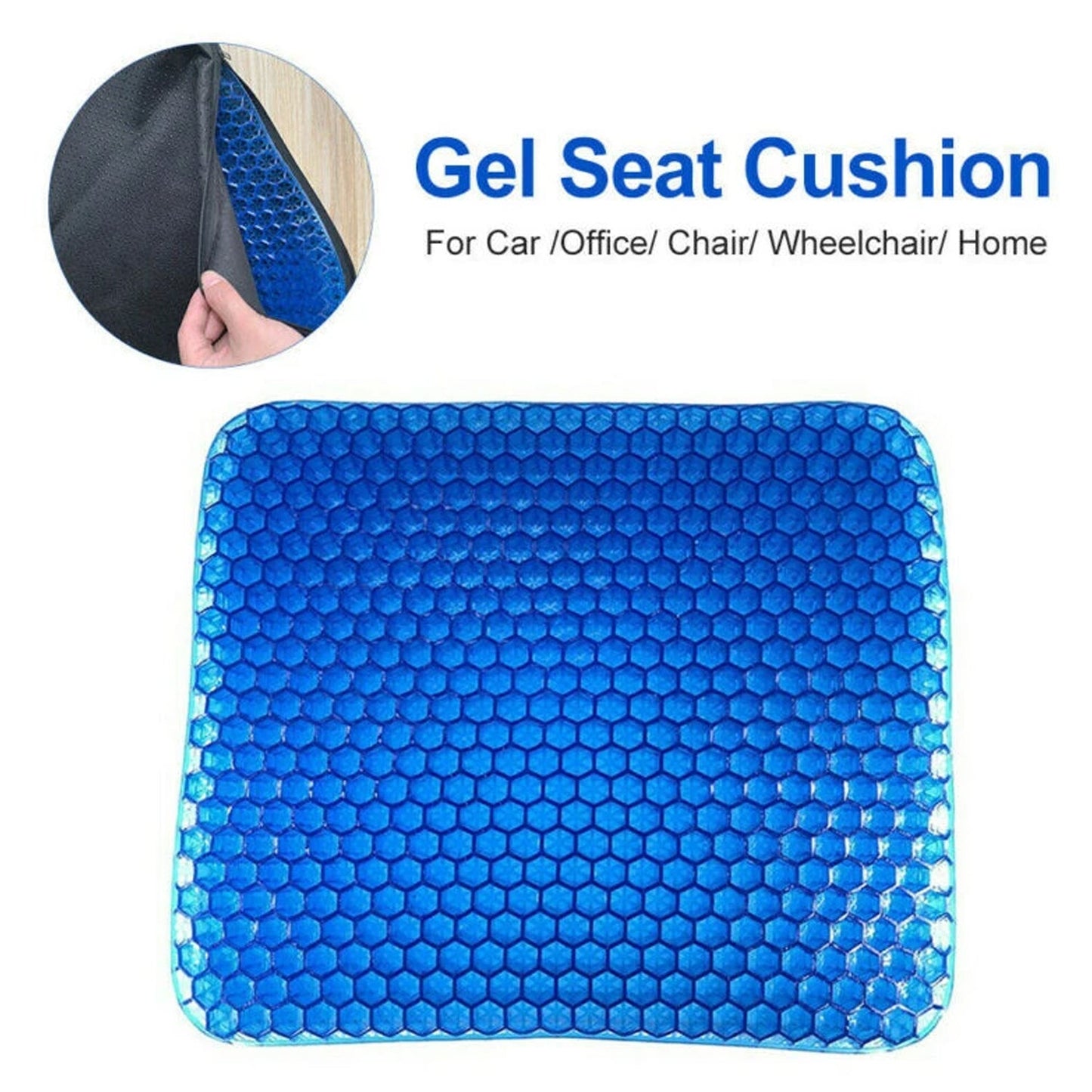Silicone Flex Pillow Gel Orthopaedic Seat Cushion Pad for Car - Springkart