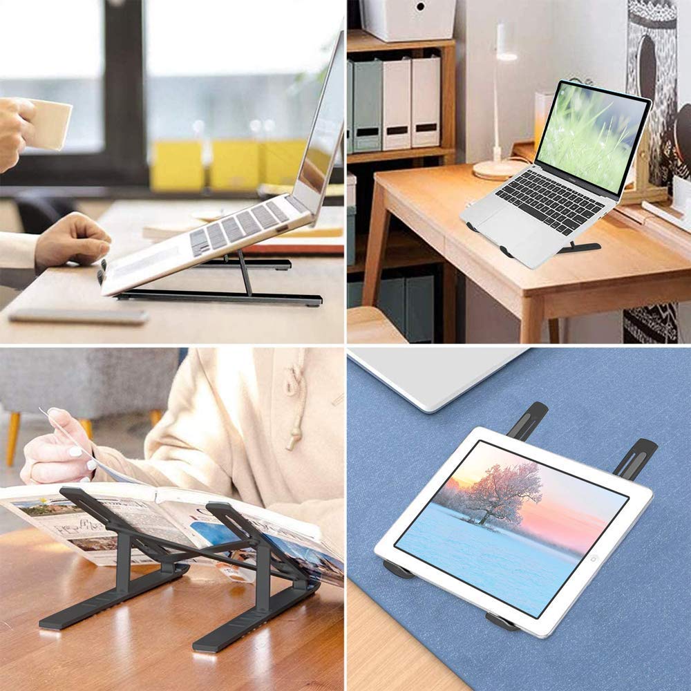 1320 Adjustable Laptop Stand Holder With Built-in Foldable Legs And High Quality Fibre - Springkart