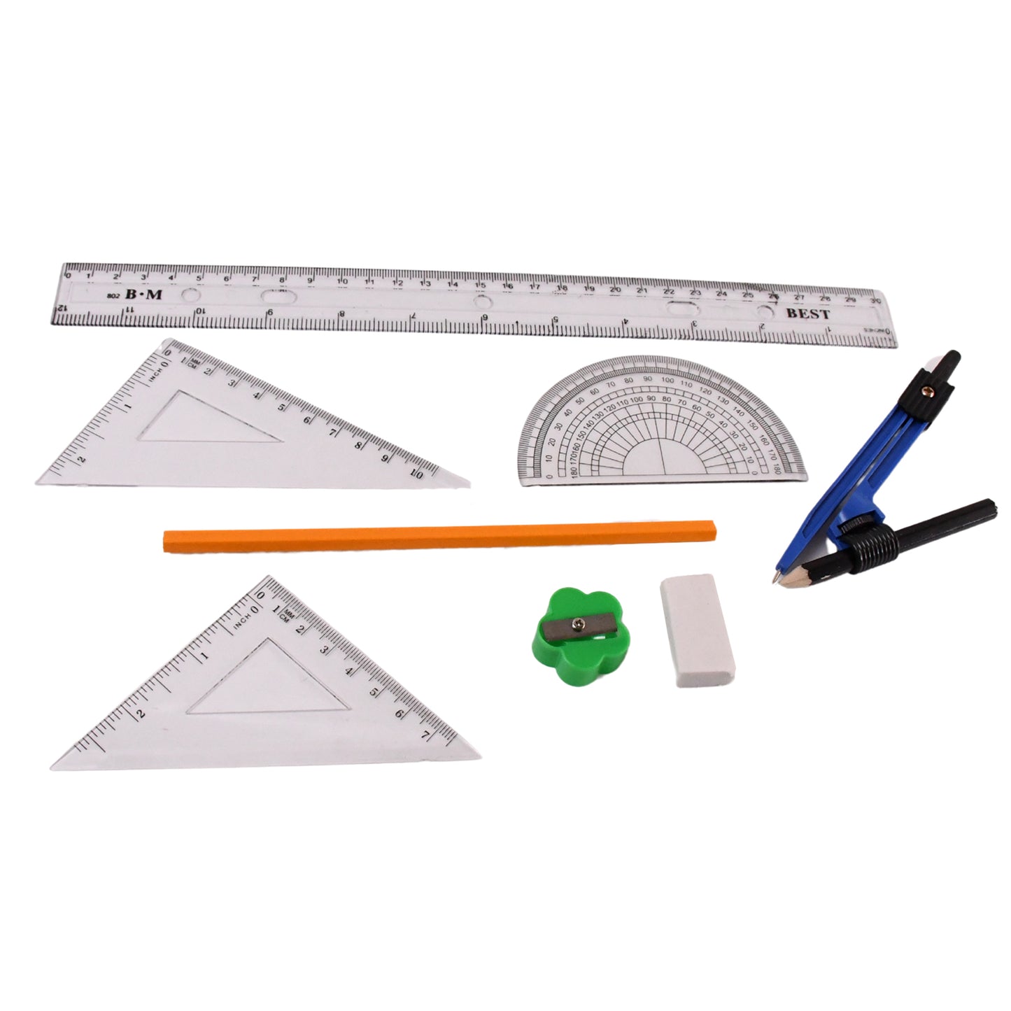 9 In 1 Stationery Set For School Student Office Draft Rulers - Springkart
