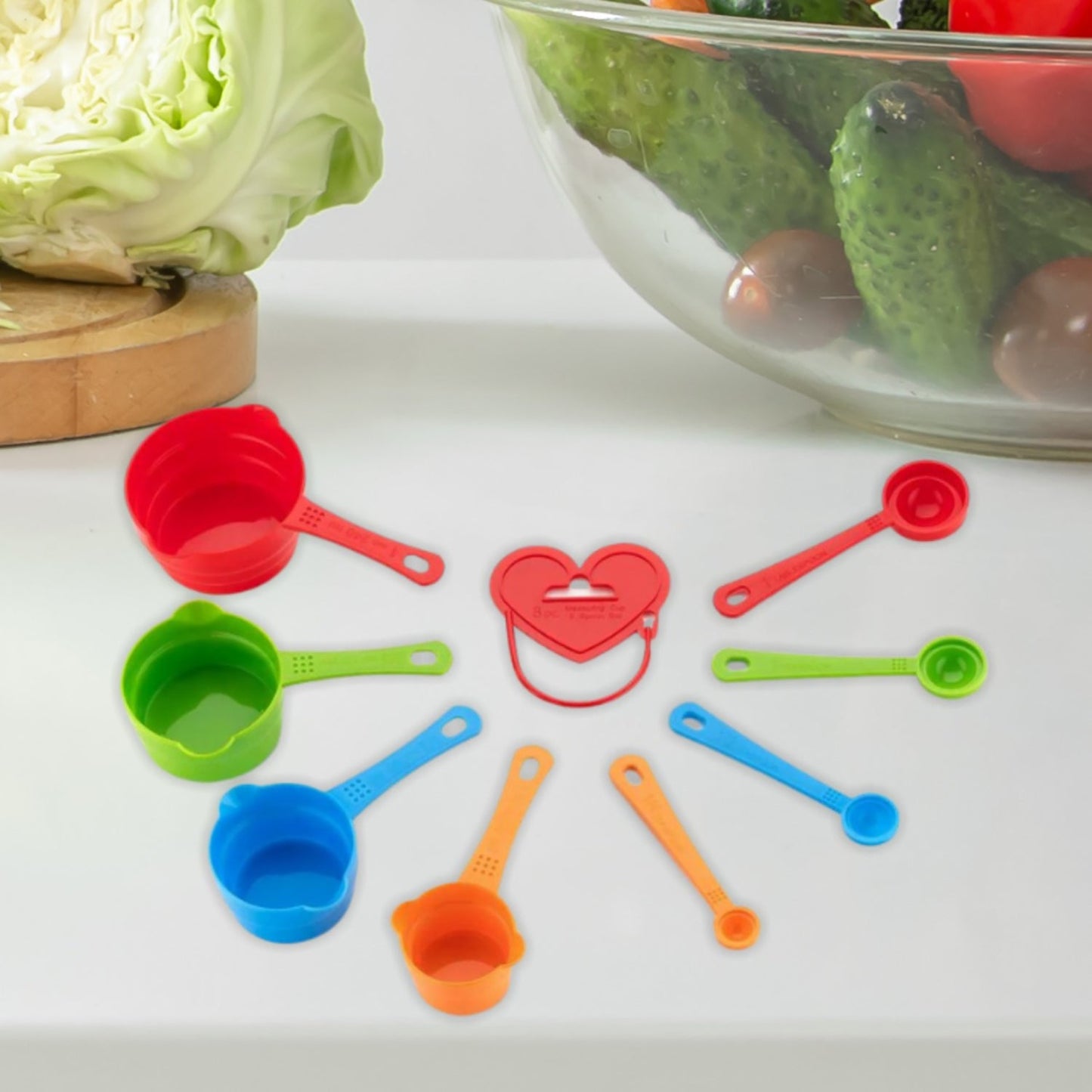 Kitchen Cooking and Baking Metric Measurement Cup Type Spoon (Multicolour) (Set of 8) - Springkart