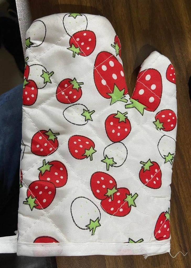 Designer Multicoloured Oven Mitt and Pot Holder - Springkart