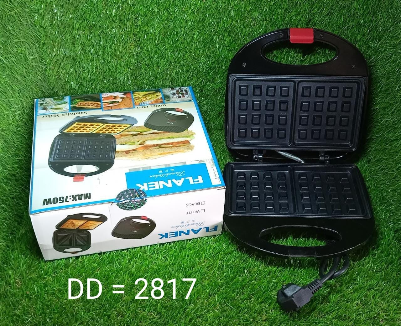 Waffle Maker, Makes 2 Square Shape Waffles| Non-Stick Plates| Easy to Use with Indicator Lights - Springkart