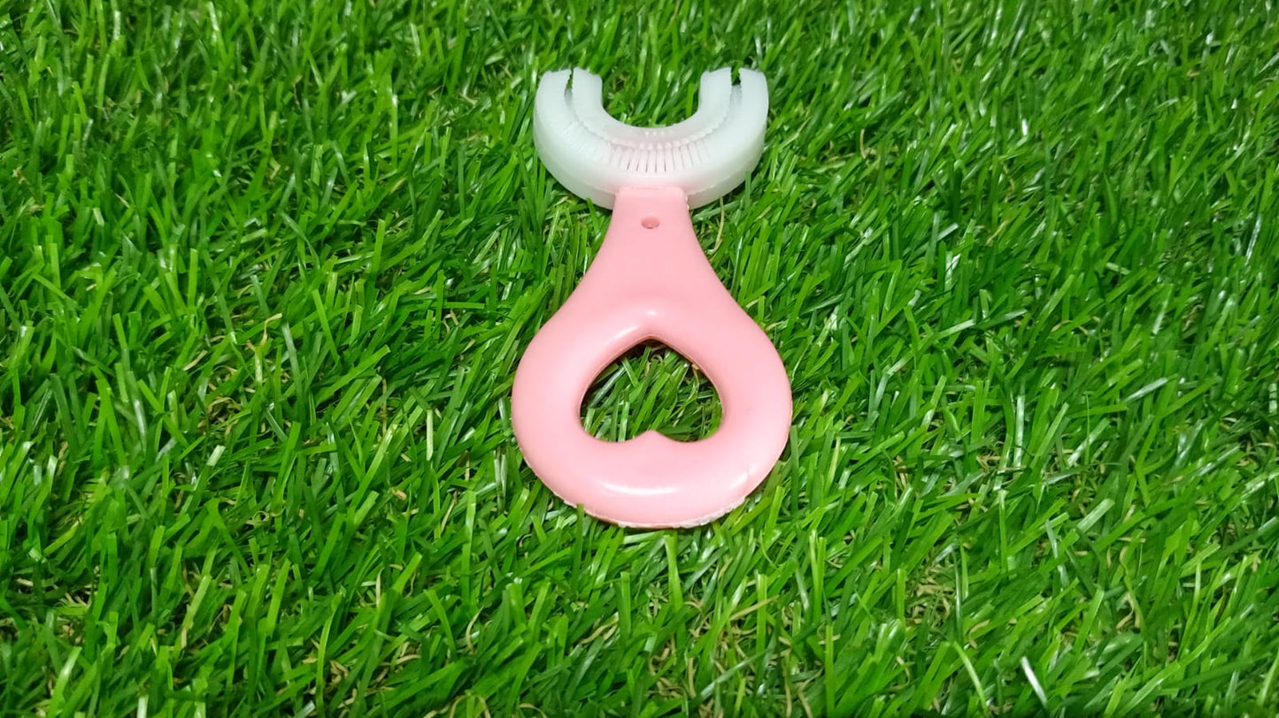U-Shaped Toothbrush for Kids, 2-6 Years Kids Baby Infant Toothbrush, Food Grade Ultra Soft Silicone Brush Head. - Springkart