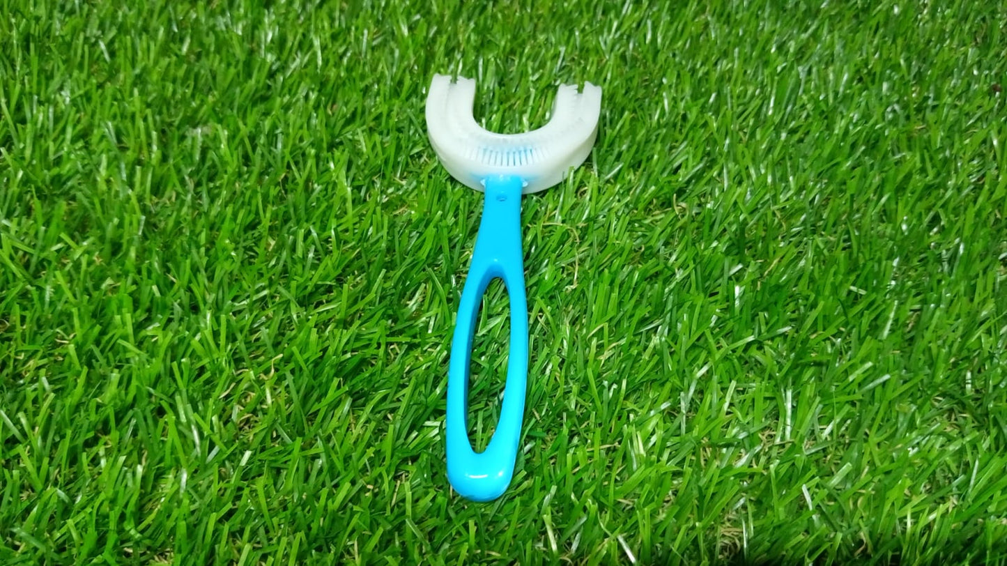 U-Shaped Toothbrush for Kids Manual Whitening Toothbrush Silicone Brush Head for Kids Children Infant Toothbrush For 2-6 Years - Springkart
