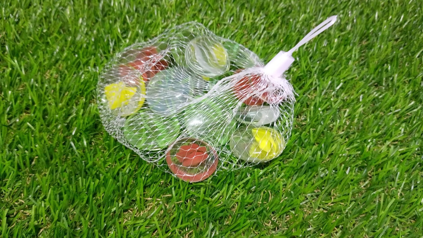 Glass Gem Stone, Flat Round Marbles Pebbles for Vase Fillers, Attractive pebbles for Aquarium Fish Tank. - Springkart