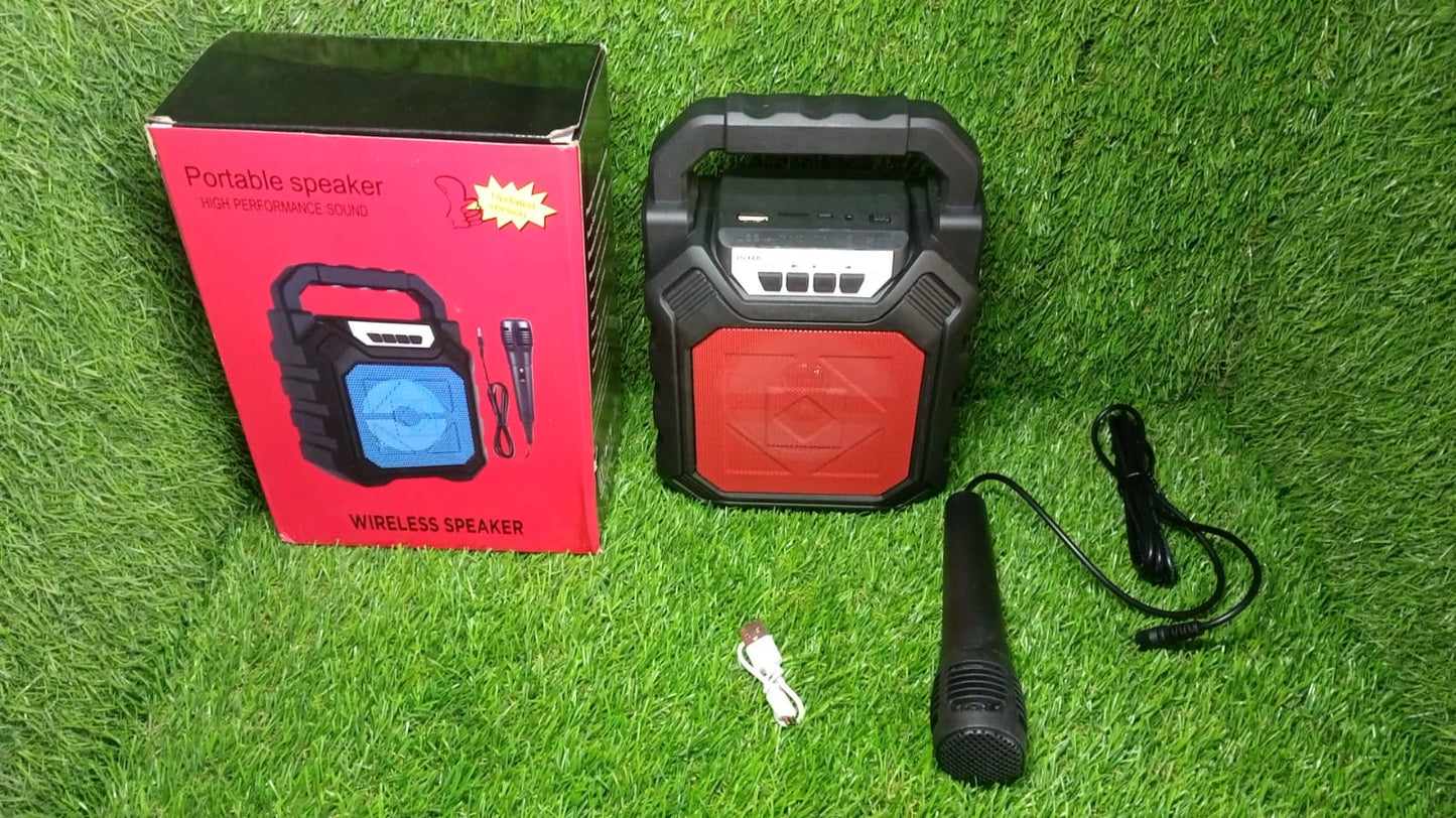 Wireless Bluetooth Portable Boom Box Subwoofer Support Mic Input Outdoor Speaker 5 W Bluetooth Speaker - Springkart