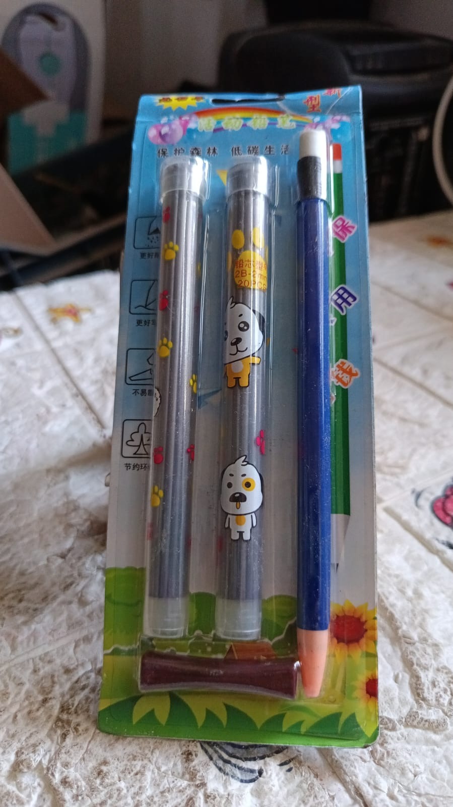 Mechanical Lead Pen Pencil | With 40 Leads | Matt Black ABS Plastic Round Body | Ideal for Writing Drawing Outline Sketching (2mm Lead Pencil) - Springkart