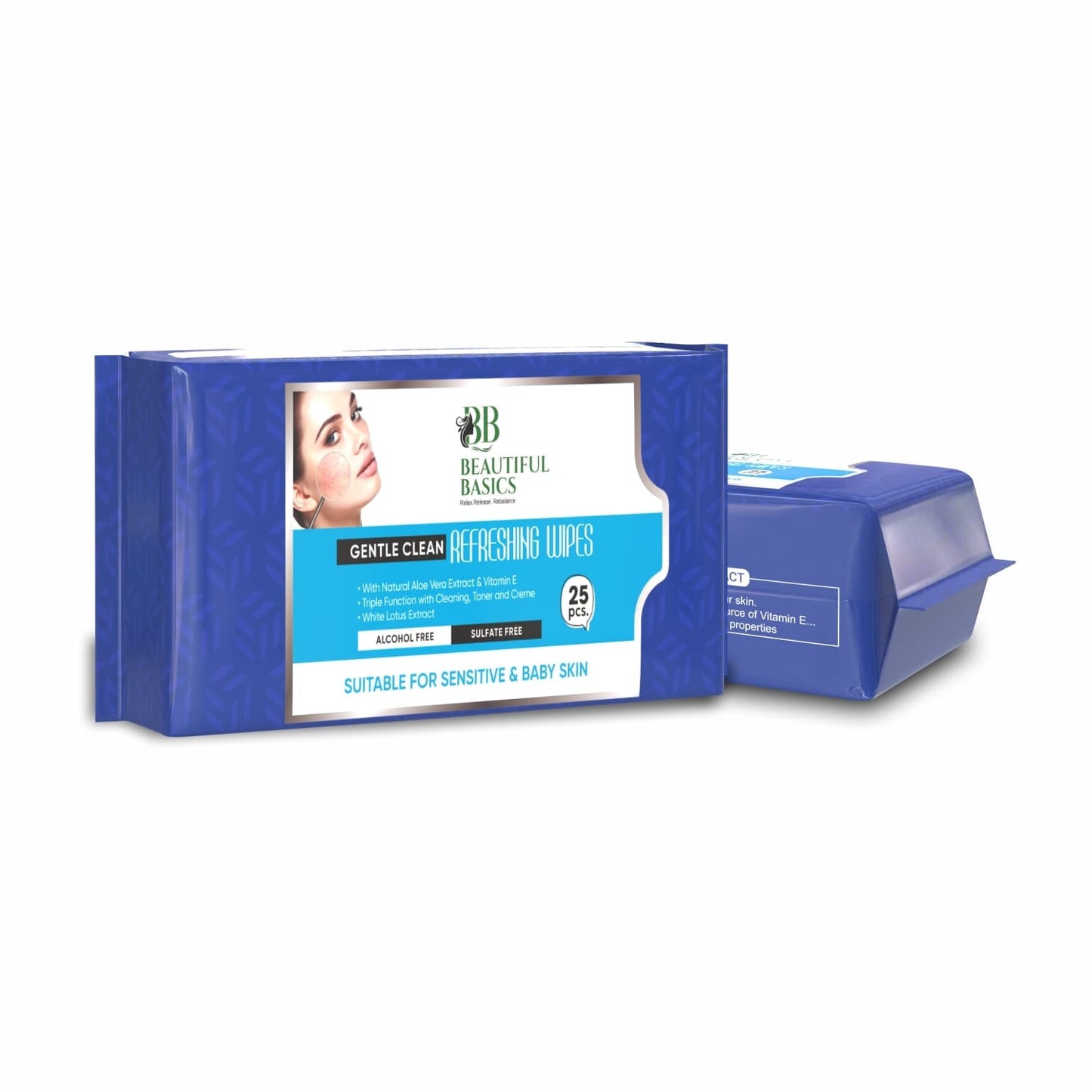 Refreshing Wet Wipes for Face | Facial Cleansing | Refreshing & Skin Hydration| Soothing for skin | pH Balance & Alcohol Free | Nourishing with Fruit extract | 25 Wipes - Springkart