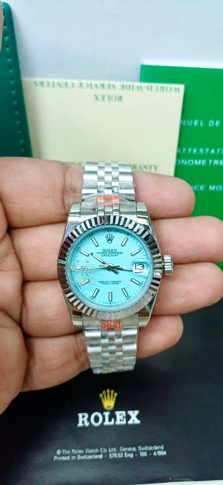 ROLEX ZR PREMIER QUALITY BLUE DIAL LADIES WATCH