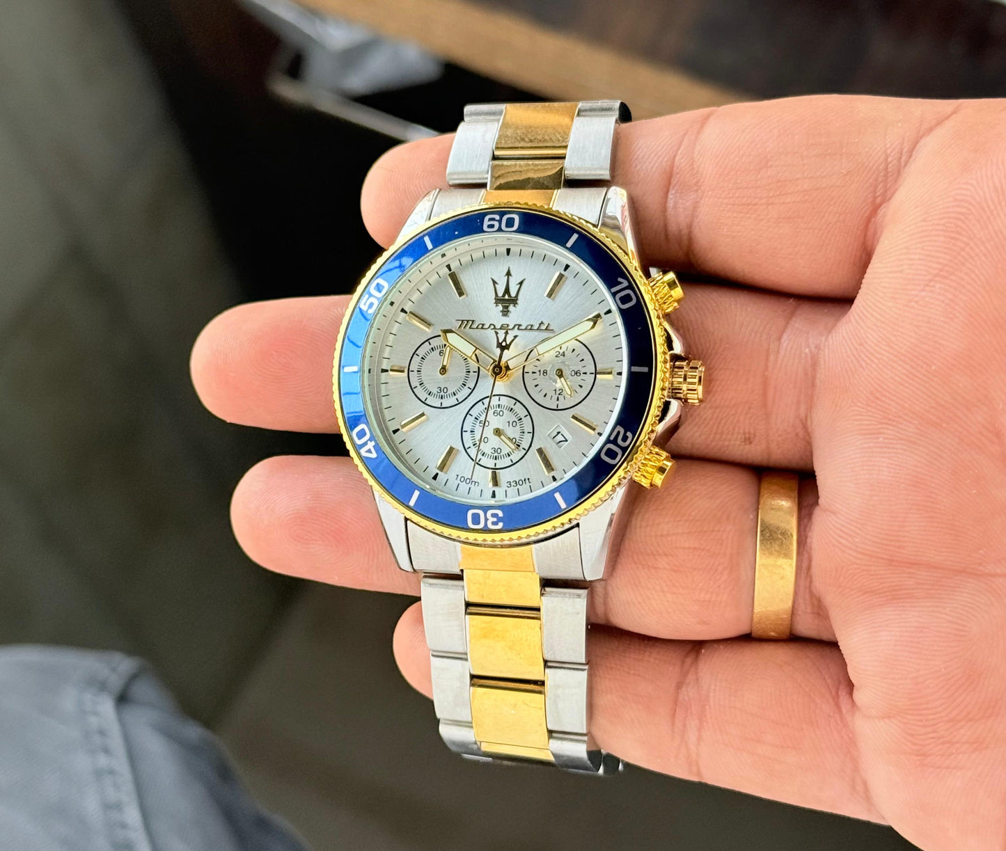 💫Masrati Hot Selling Lifestyle Chronograph Men's Watch (White Dial)