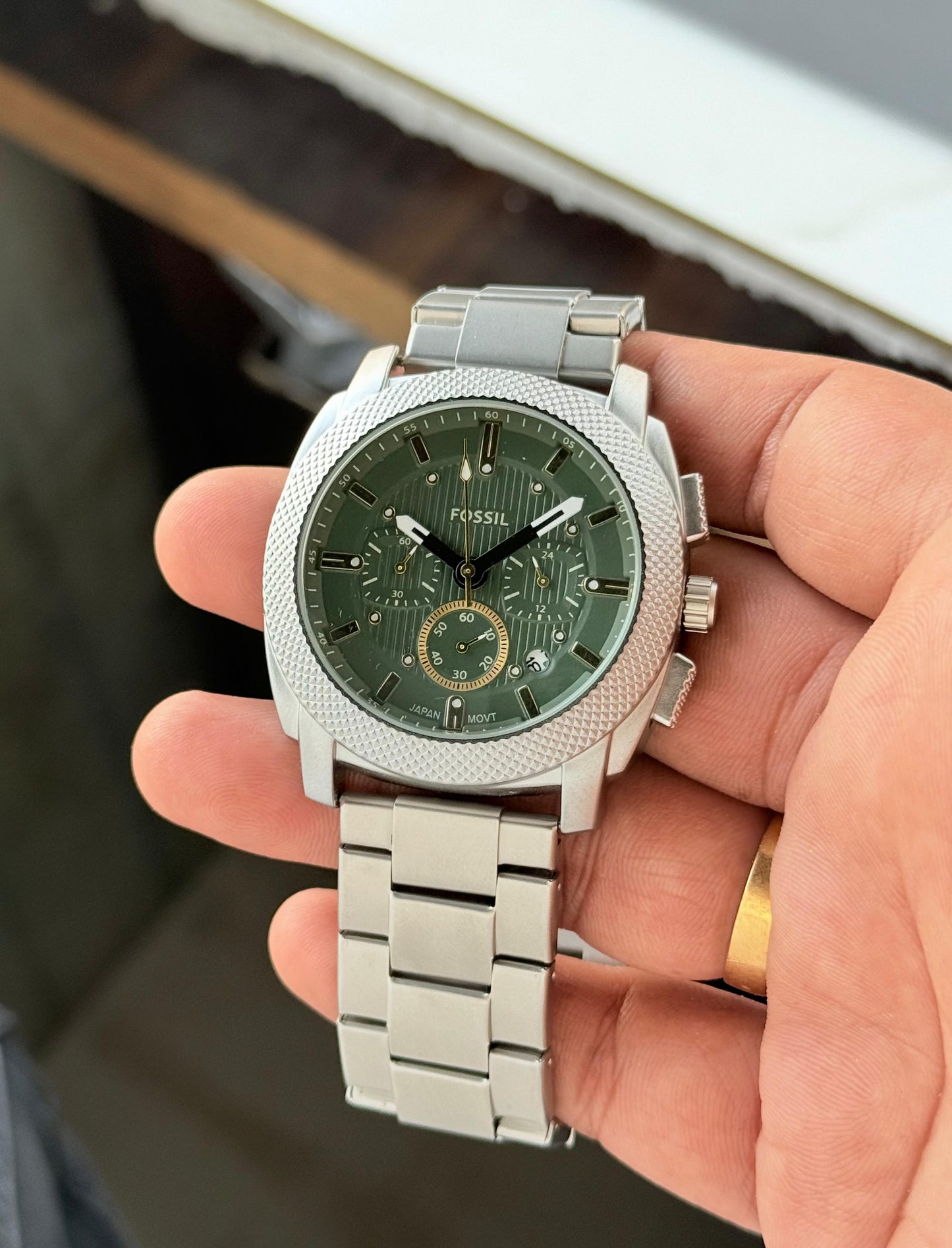 Fossil Chronograph Analog Ion plated Dial Men's Matt Finish Watch
