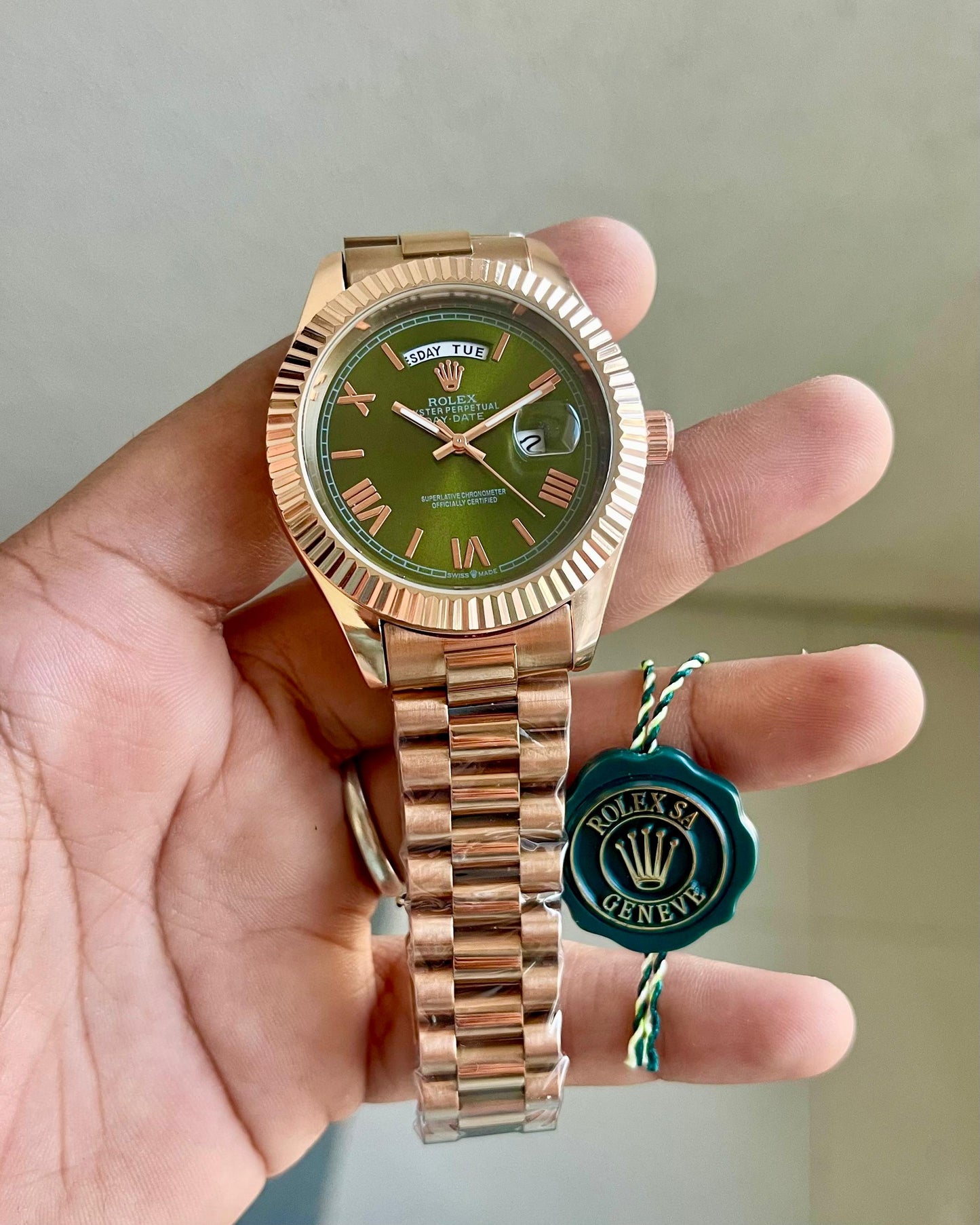 Rolex Day-Date Classic style meets superp functional classic watches (Green- Dial)