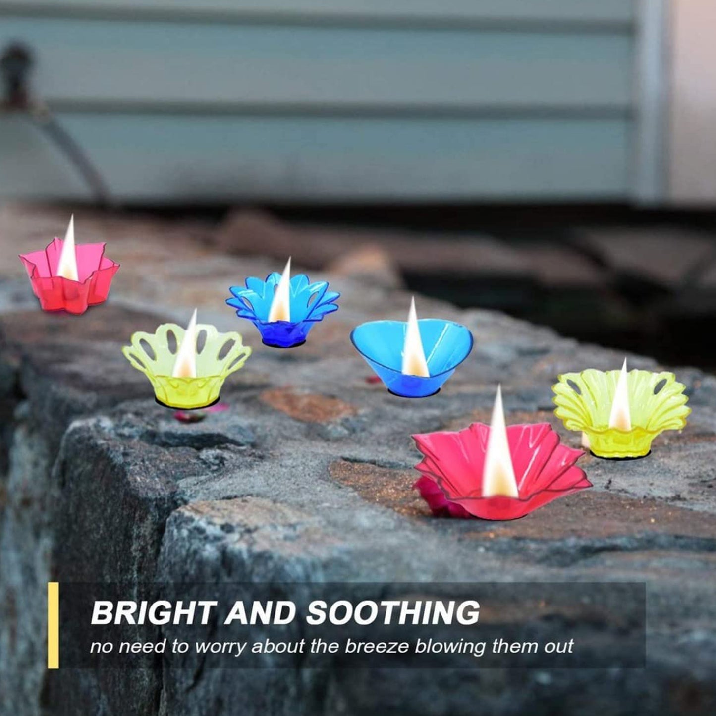 6320 Magical Reflection Diya Set With 6 Attractive Design Cup Set Of 12 Pieces - Springkart