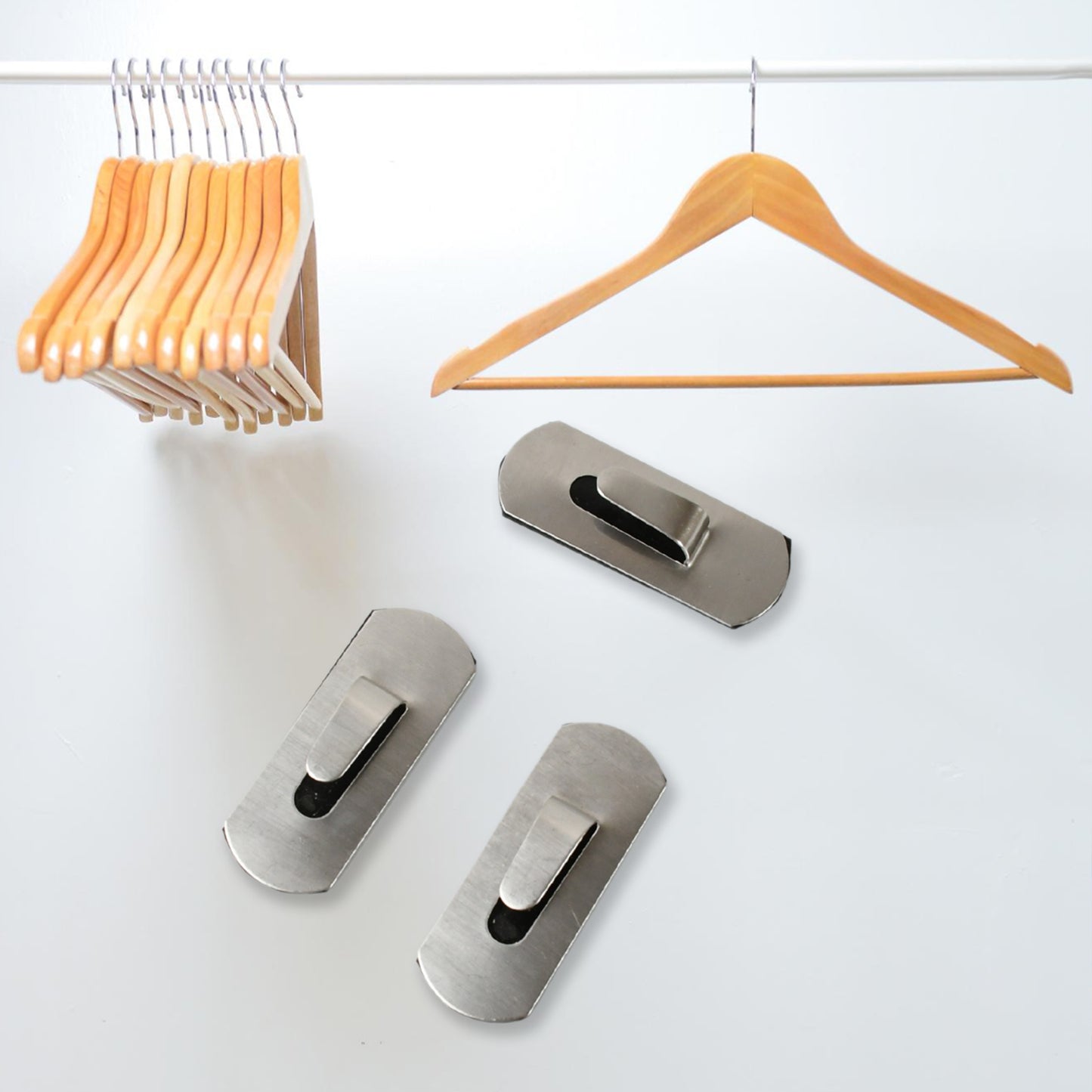 Self- Adhesive Hooks Heavy Duty Wall Hooks Hangers Stainless Steel Waterproof Sticky Hooks For Hanging Robe Coat Towel Kitchen Bathroom And. - Springkart