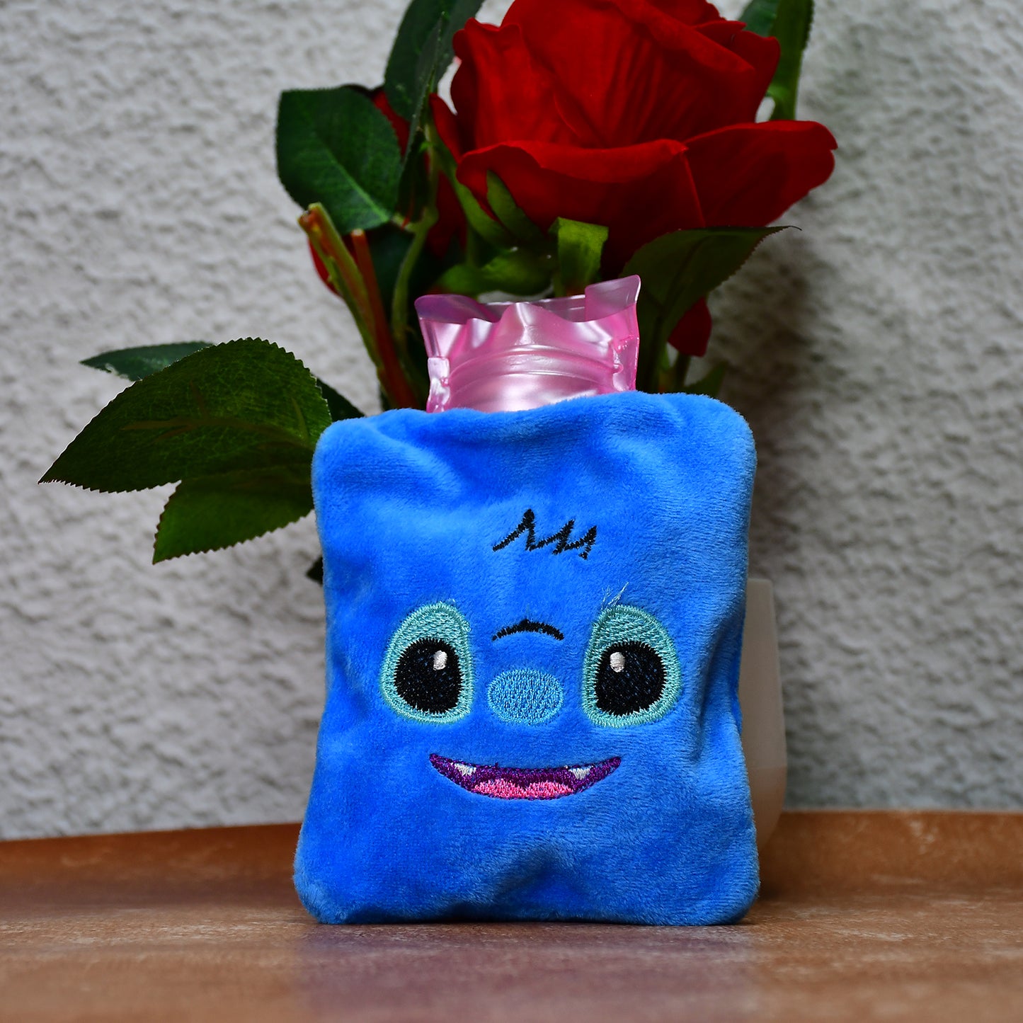 6512 Blue Stitch Small Hot Water Bag With Cover For Pain Relief Neck Shoulder Pain And Hand Feet Warmer Menstrual Cramps. - Springkart